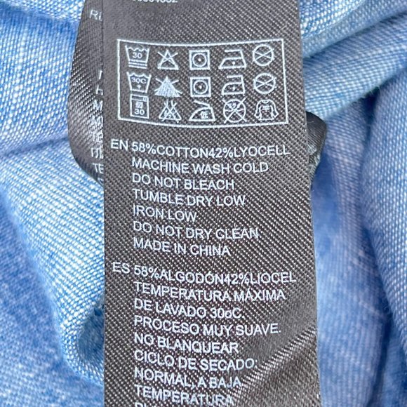 Life In Progress Blue Lyocell Blend Chambray Jogger Pants Pockets Womens Medium - Picture 6 of 7